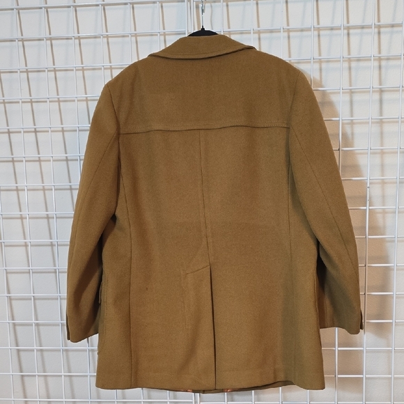 Cortefiel Vintage 70's Men's Camel Coat Size 44 - Picture 9 of 16